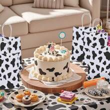 24 Pieces Cow Print Gift Bags Cow Party Favors Non Woven Tote Bags With Handle Reusable Cow Goodie Bags Candy Bag For Cow Theme Birthday Party Gender Reveal Wedding Items Supplies