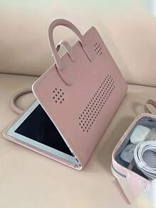 Custom Chic Pink PVC Faux Leather Laptop Bag,Personalized Name, Lightweight & Secure, Portable Multi-Functional Computer Case - Versatile For Office,School Supplies,Back To School,School Gift,For Office,For School,For Classroom,For Teacher Gifts,For University,For Colleague,For Dorm Rooms,For Teacher,For Boys And Girls,For Teenagers,Junior High School Students,Middle School Students,High School Senior High School Students,College Students,University Students,Freshman,Sophomore,Underclassmen,All-Purpose,Large Capacity,Versatile,Multifunction,Colorful,Cute,Adorable,Contracted,Funny,Kawaii,Y2K,Minimalist,Commuting,Business Casual,Basics,Custom,Personalized,Unique,Customized,Ideal Gifts For Him,Ideal Gifts For Her,Her,Family,Friends,Girlfriend,For Anniversaries,For Birthdays,For Holiday/ Vacation,For Outdoors/Outings/Travel/Hiking/Stadium/Sports/Climbing,For Business/Commute/Work/Office