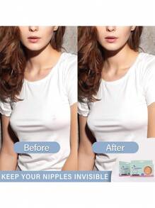 5 pares de cubrepezones, pasties reutilizables para mujeres, pasties de silicona ultra delgados y adhesivos para el pecho
