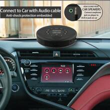CD-Tragbarer Spieler, Bluetooth-Drahtlosverbindung, USB-Aufladung + AUX-Kabeleingang, HiFi-Soundqualität, LCD-Displaybildschirm, geeignet für Auto, Zuhause, Outdoor-Nutzung, 3-in-1-Geschenk
