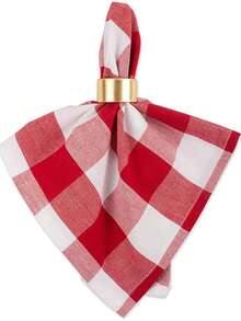 2/6/12/300pcs Modern Minimalist Plaid Napkins, Soft Absorbent For Hotel, Restaurant, Home, Party, Holiday Decoration, Table Cloth, Wipe Cloth - Red and White - View 8