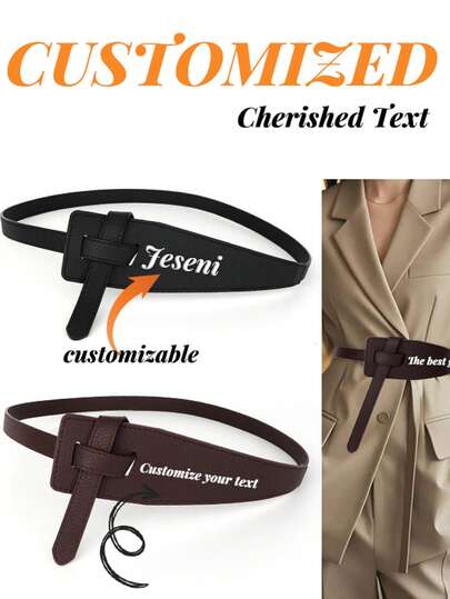 1pc Personalized Waistband, Can Be Customized Women's Belt, Versatile Even Dresses Coat Decoration