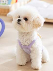 3D Flower Harness Leash For Small Dogs, Fashionable Spring/Summer Pet Dog Clothes