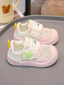 2025 Spring/Summer New Baby Girl Toddler Shoes, Anti-Slip Durable Mesh Baby Shoes, Breathable Infant Shoes - Pink - View 5