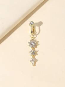 1pc Fashionable & Elegant 18K Faux Navel Belly Button Ring