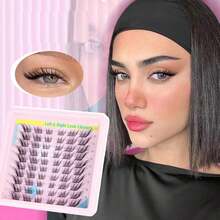 60套D型假睫毛，自然睫毛嫁接，DIY睫毛嫁接套装，纤细3D猫眼睫毛簇，C型单根睫毛，纤细睫毛套装，自然睫毛。睫毛簇，睫毛簇，单根睫毛，睫毛，假睫毛 - D - 查看 4