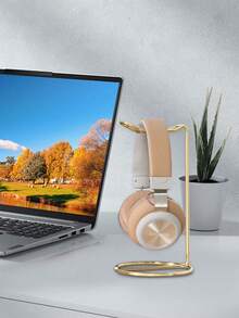 Metal Headphone Hanger, Desk Organizer, Wrought Iron Stylish Headset Holder, Headphone Display Stand - Metal Headphone Stand - View 3