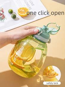 1pc 40oz Gym Water Bottle Food-Safe Leakproof Direct Drinking Bottle Colorful Water Jug For Gym,Fitness,Outdoor Sports