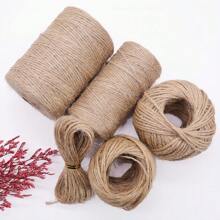 2mm 200M/100M Natural Vintage Jute Rope Twine Roll Yarn Sewing Crafts Jute Cord Thread Wedding Gift Wrap Ribbon Bows Handmade DIY Party Christmas Decoration