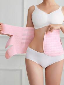 1pc Women's Adjustable Waist Trainer, Tummy Control Corset, Slimming Body Shaper - Pink - View 2