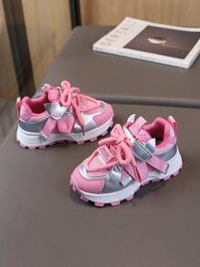 1 Pair Women's Colorful Cushioned Chunky Sneakers, Versatile Sports/Travel Shoes, Student Shock-Absorbing Running Shoes