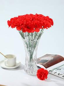 10pcs Simulation Single-Head Carnation Mother'S Day Teacher Women'S Day Gift Simulation Bouquet Fake Flowers Home Decoration Artificial Flowers