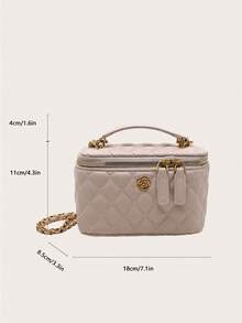 New Popular Top Handle Crossbody Bag, Minimalist Design, Shoulder Bag - Khaki - View 6