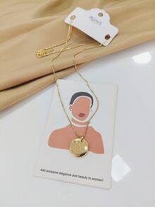 Charm Necklace With Round Rhinestone Pendant Zodiac Symbol Decoration - GEMINI - 查看 5