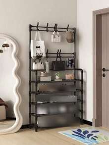 Zapatero para armario multifuncional, organizador de zapatos con perchero para sombreros y estante de entrada, solución de almacenamiento ideal para hogar, recibidor, dormitorio, vestidor, estructura resistente optimizada para máxima capacidad y orden