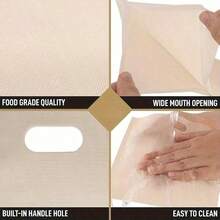 2/5 包不粘可重复使用烤面包袋 - 耐热，适用于烤奶酪、披萨、帕尼尼和蒜蓉面包 | 微波炉、烤箱和烤架 | 三明治和零食烹饪袋 - 彩色 - 查看 6