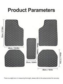 5片/3片/2片装汽车脚垫，汽车脚垫，前排脚垫，后排脚垫，前后排防滑地毯套装，用于保护内饰，汽车内饰配件，适用于轿车、SUV、卡车，通用全天候保护地毯 - 款式[2] - 查看 10