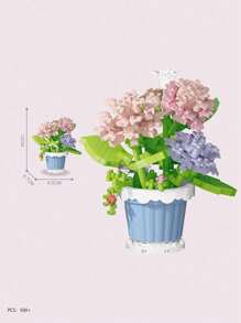 Mini Bouquet Bonsai Tree Toy Building Block Set, DIY Simulation Plant Series Building Block Toys, Toy Building Blocks Suitable For Home Office Decoration Ornaments, Acrylic Dust Cover Building Blocks, Bouquet Set, Suitable For Adults, Birthday Gifts, Christmas Toys