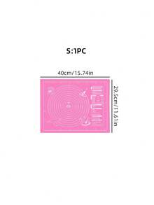 1 块揉面垫 - 不粘、耐用且易于清洁 - 蓝色/红色/粉色/紫色/白色可选，清洁方便，适用于饼干、面团、蛋糕烘焙，是中式糕点的必备烘焙工具，非常适合万圣节、圣诞节、复活节、感恩节