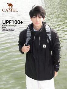 CAMEL CROWN Men's Sun Protection Clothing, Outdoor Sun Protection Summer Anti-Ultraviolet Thin Cool Breathable Hooded Loose Jacket - Phantom Black - View 1