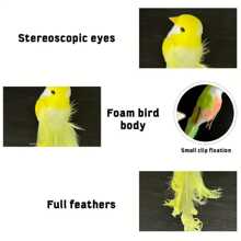 1pc Simulation Long Tailed Bird With Feathers, Simulation Feather Curly Bird, Used For Home, Garden, And Holiday Decoration