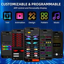 [Pantalla LED flexible y divertida] Letrero LED de 5V, pantalla flexible de ojo de diablo - Pantalla LED divertida con aplicación y control remoto, compatible con texto/imagen/automóvil DIY, regalo romántico del Día de San Valentín