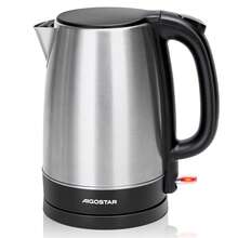 Aigostar Electric Kettle Stainless Steel, 1.7L Quiet Fast Boil Kettle Cordless, Boil Dry Protection, 2200W - UK Plug(220-240V) - View 1