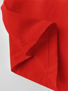 Cotton Women's Round Neck T Shirt, Women's Spring And Summer Hundred Top, Soft And Breathable Women's Red Short Sleeve Top - Red - View 7