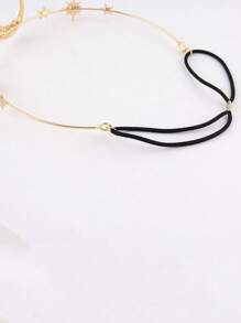 1pc Unique Design Hair Band With Star, Moon & Leaf Decor, Superior Craftsmanship & Material, Minimalist Fashion, Versatile For Parties, Weddings & Dances