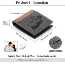 1pc Personalized Holiday Gift Box, Customized Photos And Text,Wallet Gift Box For Dad, Gift From Daughter And Son To Dad, Suitable For Birthday, Father's Day, Christmas, Thanksgiving, Including Wallet, Keychain, Pen And Packaging Box, Holiday Gift Box/Birthday Gift For Men/Father,School Supplies,Back To School,For Office,For School,For Classroom,For Teacher Gifts,For University,For Colleague,For Dorm Rooms,For Teacher,For Boys And Girls,For Teenagers,Junior High School Students,Middle School Students,High School Senior High School Students,College Students,University Students,Freshman,Sophomore,Underclassmen