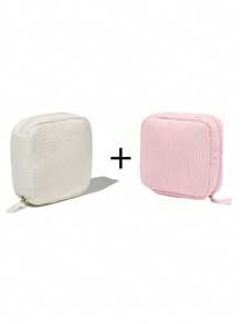 Large Capacity Sanitary Napkin Storage Bag, Multi-Functional Portable Storage Box, Coin Purse And Mini Cosmetic Bag, Nursing Pad Holder, Tampon Bag, Feminine Product Bag, Casual Style, Polyester Material, Perfect Storage Solution And Good Gift Travel Essentials Travel Accessories Travel Must Haves Beach Vacation Summer Holiday School Accessories Back To School Supplies Stuff