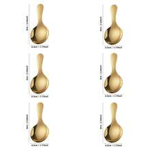 1/3/6 pièces Cuillère à soupe à manche court en acier inoxydable, Cuillère ronde, Cuillère à thé, Cuillère à dessert, Cuillère à glace, Cuillère à assaisonnement, Cuillère à manger pour enfants, Cuisine, Cadeau de Noël, Fournitures scolaires - Multicolore - Voir 10
