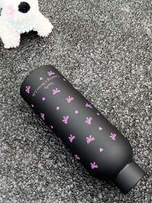 1 Pc Black Butterfly Thermal Mug, Minimalist & Practical Multifunctional