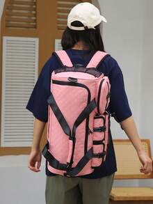 1pcOver Night Holiday Luggage Travel Duffel Bag, Large Capacity Waterproof Gym Bag, Weekend Carry-On Handbag With Dry And Wet Separation, Casual Multifunctional Portable Shoulder Bag With Shoes Compartment For Business, Vacation, Outdoor - Multicolor - View 16