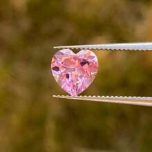 100% Sakura Pink Sapphire Loose Heart Cut Gemstone For Charms Advanced Jewelry Making Materials DIY