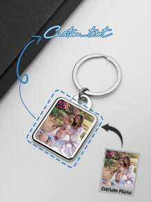 1pc Custom Silver Stainless Steel Bottle Opener Keychain, Custom Halloween Gift, Christmas Gift Keychain, Custom Metal Keychain, Customizable Picture Bottle Opener Keychain, Perfect Gift For Father, Boyfriend, Christmas Gift, Valentine's Day Gift