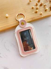 1 pieza Funda de protección para llave de coche con control remoto universal. Compacta, conveniente y fácil de llevar. Accesorio para llave de coche para mujer, mini billetera, monedero, billetera
