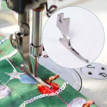 Pie prensatela para máquina de coser con cuentas y lentejuelas para vestidos de novia y ropa de moda, sin necesidad de martillar las cuentas, repuesto de pie de prensa fijo para máquina de coser