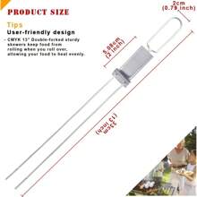 1/2 pièces Brochettes de barbecue, 33,0 cm (environ 13") Brochettes de barbecue en acier inoxydable avec curseur, barbecue en métal réutilisable, brochette de shish kebab, convient pour le camping en VR, pique-nique en plein air, accessoires de barbecue, ustensiles de cuisson