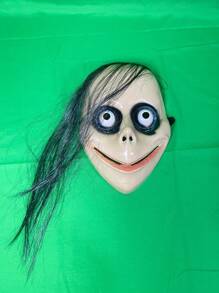 1 Pieza, Máscara de Payaso de Horror de Halloween, Suministros de Fiesta de Esqueleto, Accesorios, Máscara de Fiesta, Mascarada, Día de Matar, PVC Día de la Muerte, Feliz Día de la Muerte, Personaje de Juego, Guión de Personaje, Matar, Juguetes de Payaso, Alma de Payaso, Fiesta MOMO, Habitación de Terror, Escape, Máscara de Payaso Real, Máscara Aterradora, Peluca de Fantasma Femenino de Gaviota, Accesorios, Máscara Astuta y Aterradora