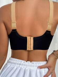 Women's Lift-Up Bra, Padded, Seamless, Wireless, Light Support, Shaping Bra, Ladies Underwear - Black - View 3