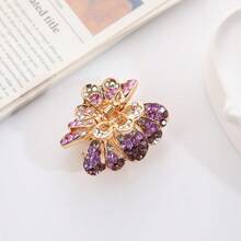 奢华水钻迷你发夹，闪亮金属合金宫廷风格发夹，适合春夏秋季发夹爪夹发夹发夹发夹发夹发夹 - 彩色 - 查看 5