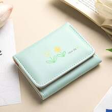 Candy Color Printed Small Wallet, Minimalist Retro Style Coin Purse For Girl, Compact & Elegant Coin Pouch - Multicolor - View 6