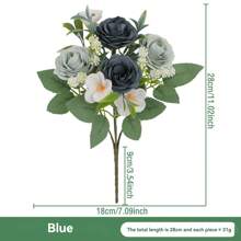 1 Stück künstliche Blumenbestickung, Seidenrosen Strauß, elegant und realistisch, Arrangement aus Seidenblumen für Innenräume, Vase für Esszimmertisch, Brautstrauß, Hochzeitsdekoration, Frühlingsdekoration, Klassenzimmerdekoration, Hochzeitsbogen, Blumenwand, Handblume, Kopfschmuck Kranz, Vase Dekoration