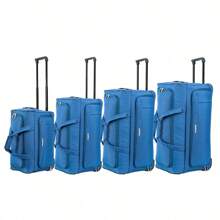 1pc European Brand French Design 600D Polyester Oxford Cloth Large Capacity Wheeled Travel Bag, Waterproof, Multi-Compartment, Foldable, Portable, Travel, Business Trip, Holiday Essential. Elegant And Fashionable, Perfect For Spring, Family Travel, Special Gifts. Top Selling, Spring/Summer Bright Color Contrast, Suitable For Men And Women, Budget Airline Carry-On Suitcase