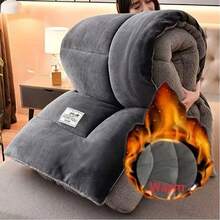 1 件传统风格四季被子，绗缝中等重量牛奶丝绒针织被子，柔软舒适，涤纶填充，可机洗，适用于卧室、户外露营、宿舍和酒店装饰，秋冬必备卧室配件