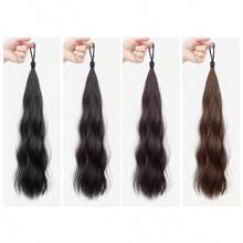 1pc Ombre Wavy Braided Ponytail Wig