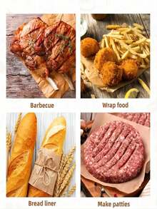 200 Count Unbleached Parchment Paper Squares 5.5" X 5.5",Hamburger Patty Paper, Non-Stick Wax Paper Sheets For Separate Burgers, Cookies & Other Foods When Storing, Freezing - Multicolor - View 10