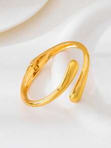 3pcs Fashion Asymmetric Metallic Water Drop And Snake-Shaped Bangle Bracelets, Personalized Geometric Abstract Design, Luxurious And Elegant Accessory Suitable For Women, Everyday Wear Or Holiday Gift