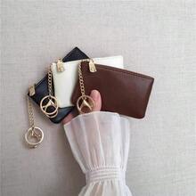 新款女士迷你零钱包，小型拉链钥匙扣钱包，薄型小巧零钱包，小零钱袋，男士化妆收纳袋钱包迷你钱包钱包旅行钱包零钱包钱包 - 彩色 - 查看 15